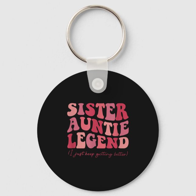 Sister Auntie Legend Groovy Funny Cool Aunties Clu Schlüsselanhänger (Vorderseite)