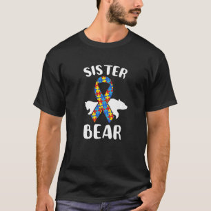 Sister Bear Autismus Bewusstsein Puzzle Piece Unte T-Shirt