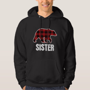 Sister Bear Christmas Pajama Red Kariert Buffalo F Hoodie