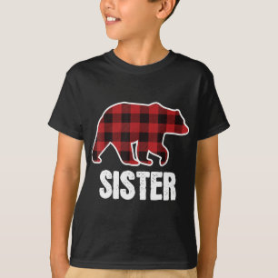Sister Bear Christmas Pajama Red Kariert Buffalo F T-Shirt