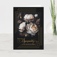 Sister Beileid White Magnolia Floral on Black