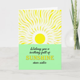 Sister Birthday Bright Sunshine Card Karte
