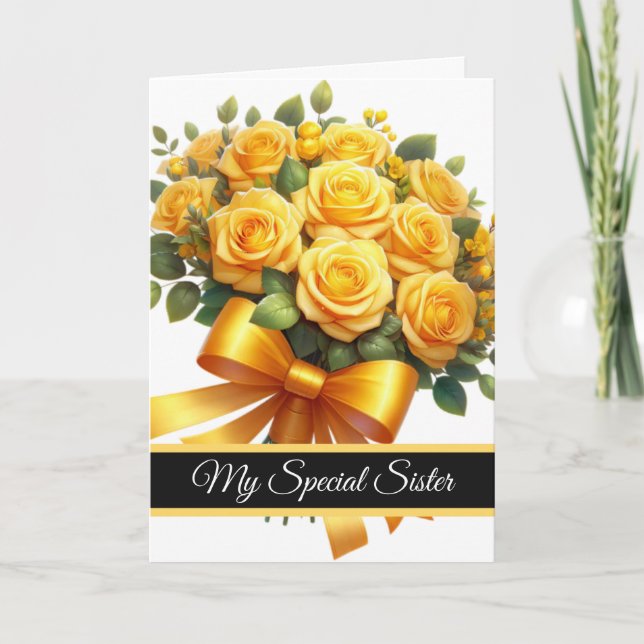 Sister Birthday Card Karte (Vorderseite)