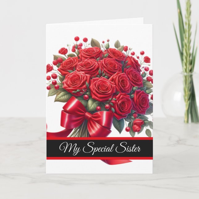 Sister Birthday Card Karte (Vorderseite)