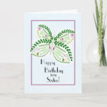 Sister Birthday Card Karte<br><div class="desc">Hübsche Schmetterlingskarte für Schwesterschwester,  die mit Ihrer personalisierten Nachricht und/oder Ihrem Namen anpassbar ist.</div>