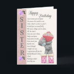 Sister Birthday Card Karte<br><div class="desc">Neues Design von uns Warum nicht lass deine Schwester wissen, dass du sie mit dieser schönen Karte Liebe</div>