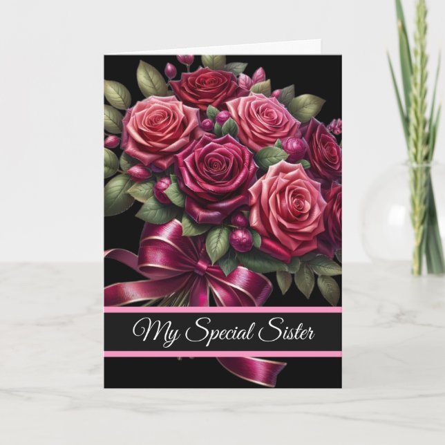 Sister Birthday Card Karte (Vorderseite)