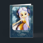 Sister Birthday Card - Niedlich Blue Fairy Karte<br><div class="desc">Sister Birthday Card - Niedlich Blue Fairy</div>