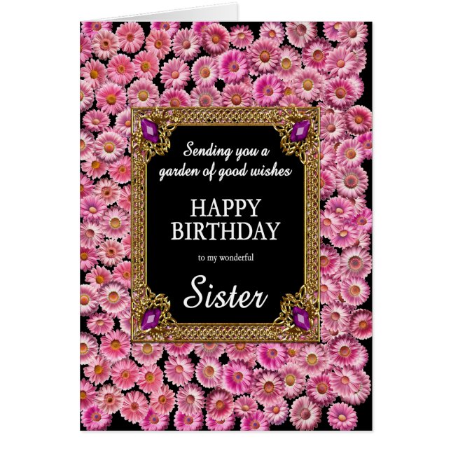 Sister Birthday Pink Daisies (Vorne)