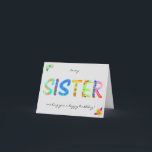 SISTER Bold Bohemische Geburtstagskarte Karte<br><div class="desc">SISTER Bold Bohemische Geburtstagskarte Floral! Alles Gute zum Geburtstag Sis, ein Weg, Ihre Schwester zu feiern! Ich habe diese SISTER-Briefe aus verschiedenen Bildern, Hintergründen und Blume gemacht. Es wurde getan, um den Briefen ein skurriles und lustiges Gefühl zu geben, vielleicht sogar einen Böhmen zu jedem einzelnen Brief. Auch ein Ruf...</div>