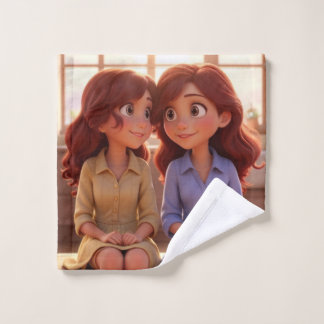 Sister Bond – Beautiful Sisters Illustration Art