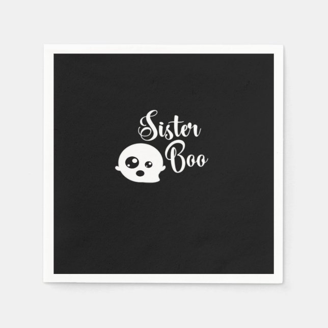 Sister Boo Halloween Serviette (Vorderseite)