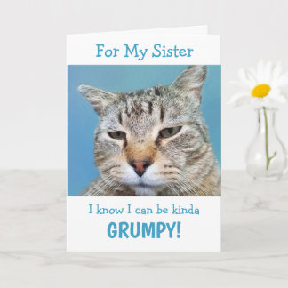 Sister Cancer Moody Cat Faltenkarte Karte
