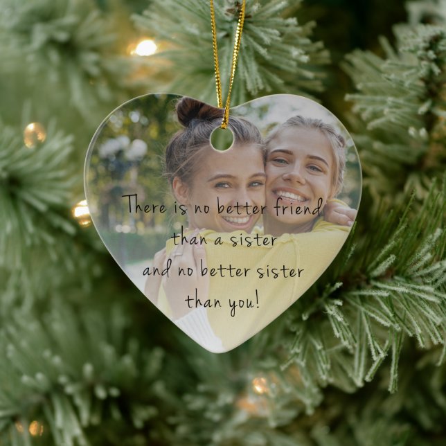Sister Christmas Ornament - Photo keepsake 2023 (Baum)