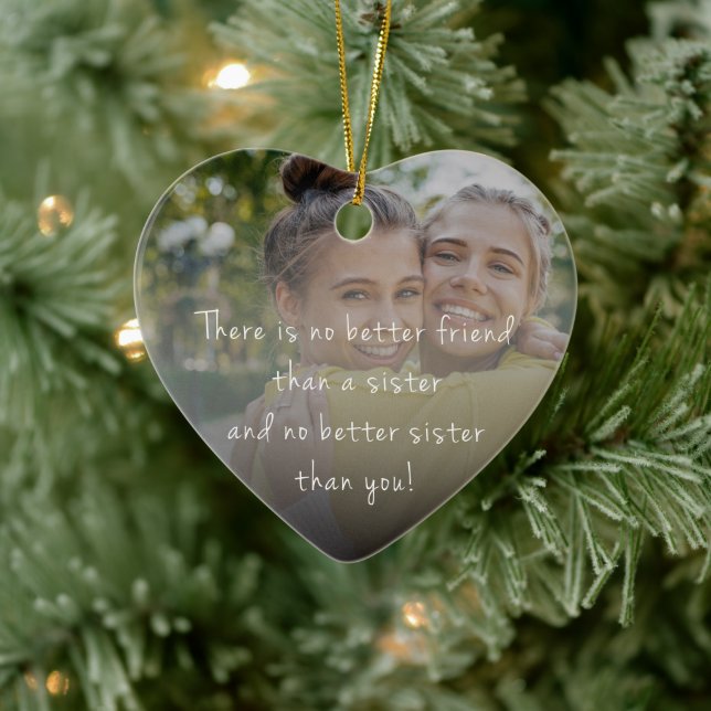 Sister Christmas Ornament - Photo keepsake 2023 (Baum)