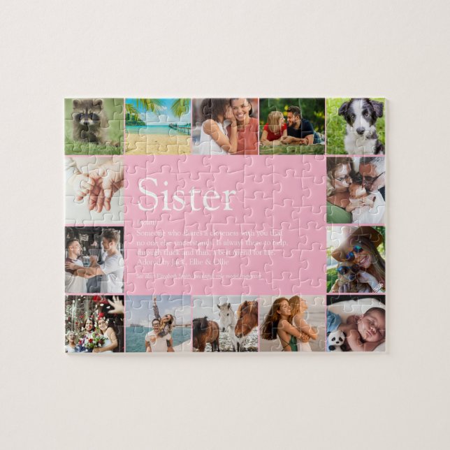 Sister Definition Collage Girly Pink 14 Foto (Horizontal)