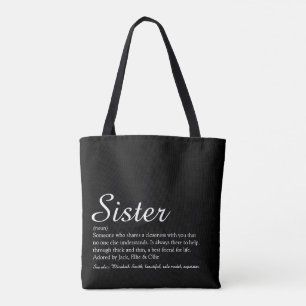 Sister Definition Skript Moderner Spaß Tasche