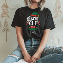 Sister Elf Funny Elf Matching Weihnachtsgeschenk