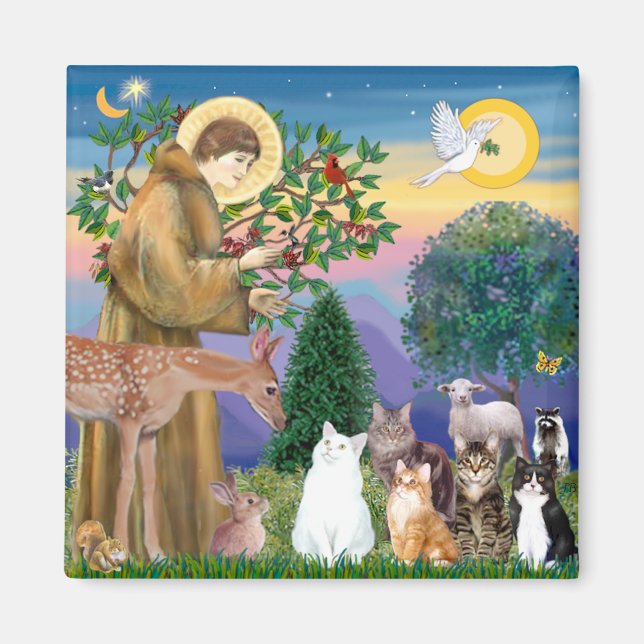 Sister Frances Blessing 5 Katzen Magnet (Vorne)