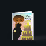 Sister Funny African American Happy Birthday Card Karte<br><div class="desc">Diese lustige Happy Birthday Card beinhaltet eine afrikanisch-amerikanische Dame mit einem Afro,  das ein Pocketbook trägt. Hol dir diese lustige Karte für deine Schwester und zeig ihr,  wie viel sie dachte.</div>