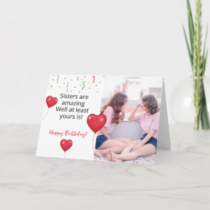 Sister Funny Birthday Card Feiertagskarte