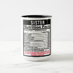 Sister Funny Gift Tasse<br><div class="desc">Passen Sie diese lustigen Ernährungsfakten an, um ein Geschenk zu machen, das sie schätzen werden. Ideal für jede Person, Beruf oder Spezialität. AZEZ - A to Z, EZ Geschenke! Entwürfe von Amelia Carrie zazzle.com/AZEZxom</div>