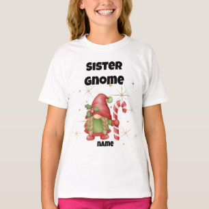 Sister Gnome Mädchenweihnachtsweih T - Shirt