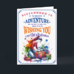 Sister Happy Birthday Card, Adventure erwartet Karte<br><div class="desc">Feiern Sie den besonderen Tag Ihrer Schwester mit dieser herzlichen Grußkarte! Lass ihr, dass sie nicht nur eine Schwester ist, sondern auch eine ewige Freundin und lebenslange vertraute BESTE FREUNDIN. Machen Sie ihren Tag mit dieser liebevoll gestalteten Karte!</div>