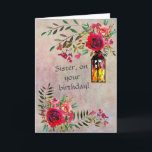 SISTER Happy Birthday mit Blume Karte<br><div class="desc">Mit einer atemberaubenden Blumenkarte zum Geburtstag gratulieren Sie Ihrer Schwester und können Ihre Botschaften personalisieren.</div>