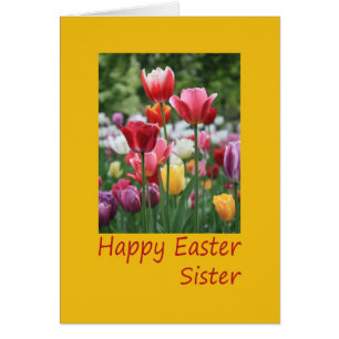 Sister Happy Easter Tulip card