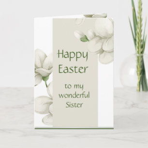 Sister Happy Osterweiße Blume Blumenstrauß Feiertagskarte