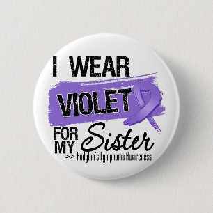 Sister Hodgkins Lymphooma Ribbon Button