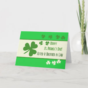 Sister & Husband Happy St. Patrick's Day Karte
