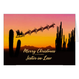 Sister in Law Christmas Santa Over Desert