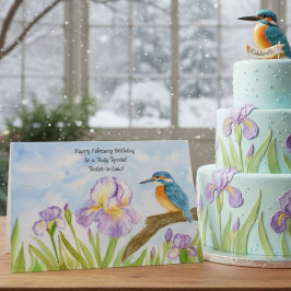 Sister-in-Law Happy February Birthday Kingfisher Karte
