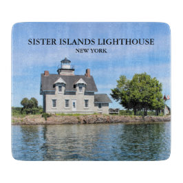 Sister Islands Lighthouse, New York Cutting Board Schneidebrett