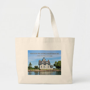 Sister Islands Lighthouse, New York Jumbo Tote Bag Stoffbeutel