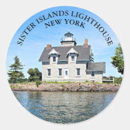 Sister Islands Lighthouse, New York Round Stickers