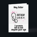 SISTER IST EINE KÖNIGIN AM 40. GEBURTSTAG* KARTE<br><div class="desc">EIN NEUER UND EINZIGARTIGER WEG ZU EINEM GLÜCKLICHEN GEBURTSTAG AN EINEM "40 JÄHRIGEN SCHWESTER" ZU SAGEN UND DANKE,  DASS ER VON EINER MEINER ACHT GESCHÄFTE GESCHAFFEN HAT. *SIE KÖNNEN DAS ALTER UND DIE VERSE AUF ALLEN MEINEN KARTEN ÄNDERN*</div>