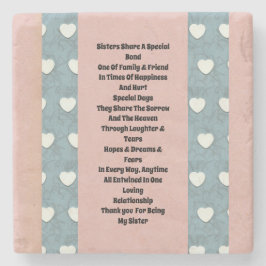 Sister Marshmallow Herz Steinuntersetzer