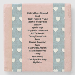 Sister Marshmallow Herz Steinuntersetzer