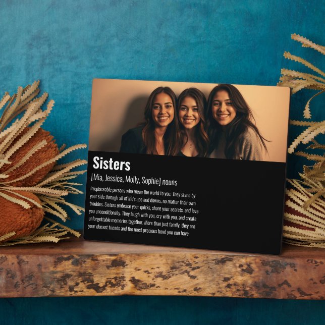 Sister Memorial Definition Custom Acrylic Keepake Fotoplatte (Seite)