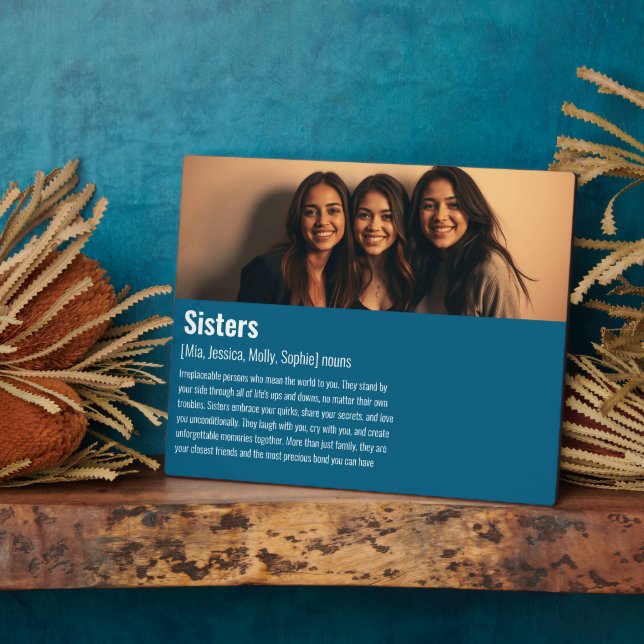 Sister Memorial Definition Custom Acrylic Keepake Fotoplatte (Seite)
