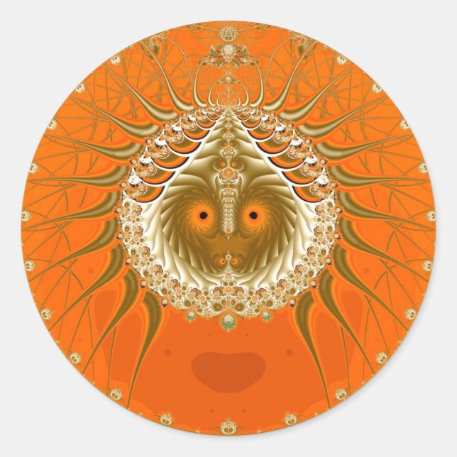 Sister Moon - Orange Runder Aufkleber (Vorderseite)