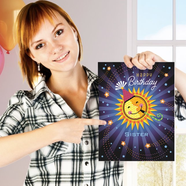 Sister Niedliche Geburtstag Dankeskarte (Von Creator hochgeladen)