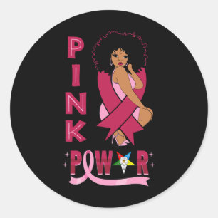 Sister Pink Power Eastern Star Brustkrebs Aware Runder Aufkleber