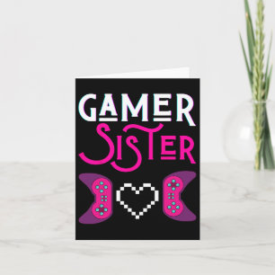 Sister Plays Video Game Funny Sisters Gaming Sis S Karte
