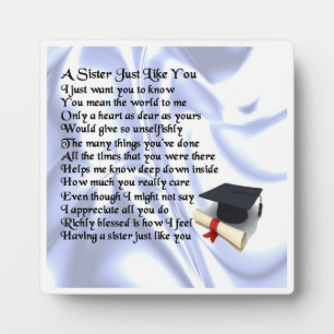 Sister Poem Plaque - Graduation  Design Fotoplatte