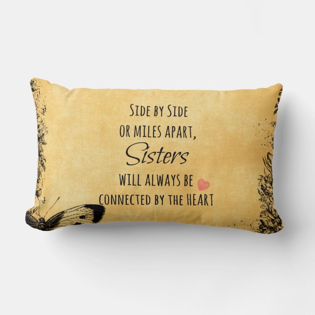 Sister Quote Lendenkissen (Vorderseite)