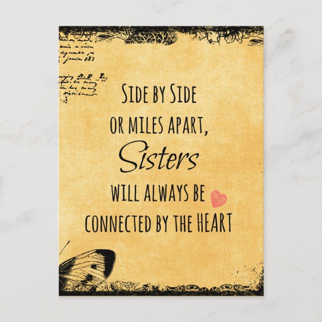 Sister Quote Postkarte (Vorderseite)